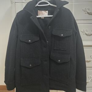 Filson Men's Black Wool Coat